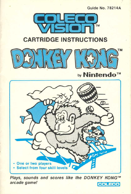 Donkey Kong Manual 1