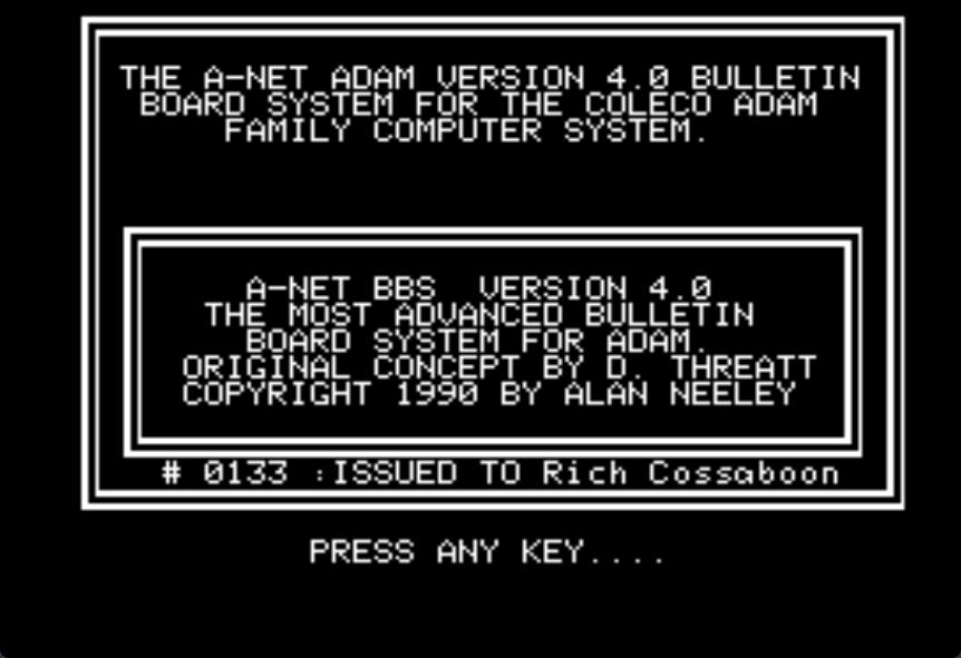 A-Net ADAM BBS v4.0/4.1