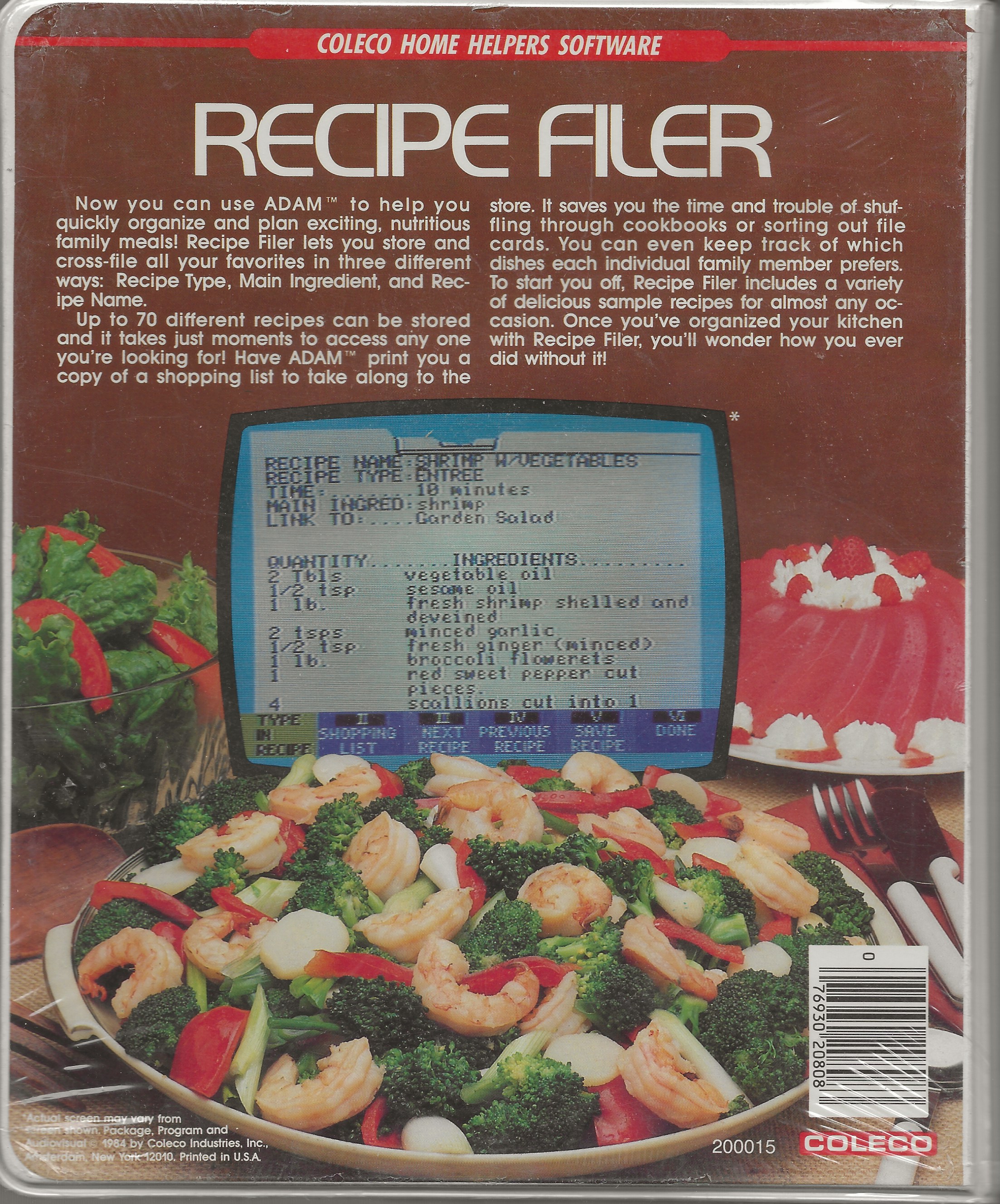 Recipe Filer Variant Back