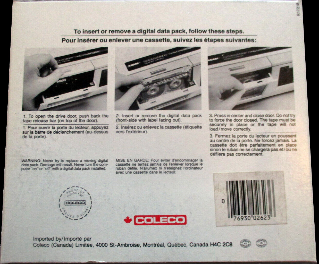 Zaxxon - Supergame Canada Back